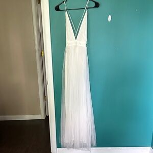 White Lace Formal Dress